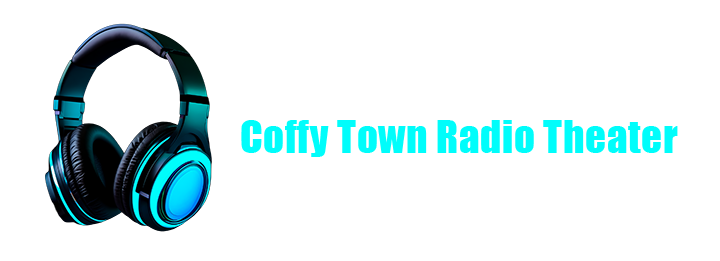 Coffy Town Radio Theater — neon headphones